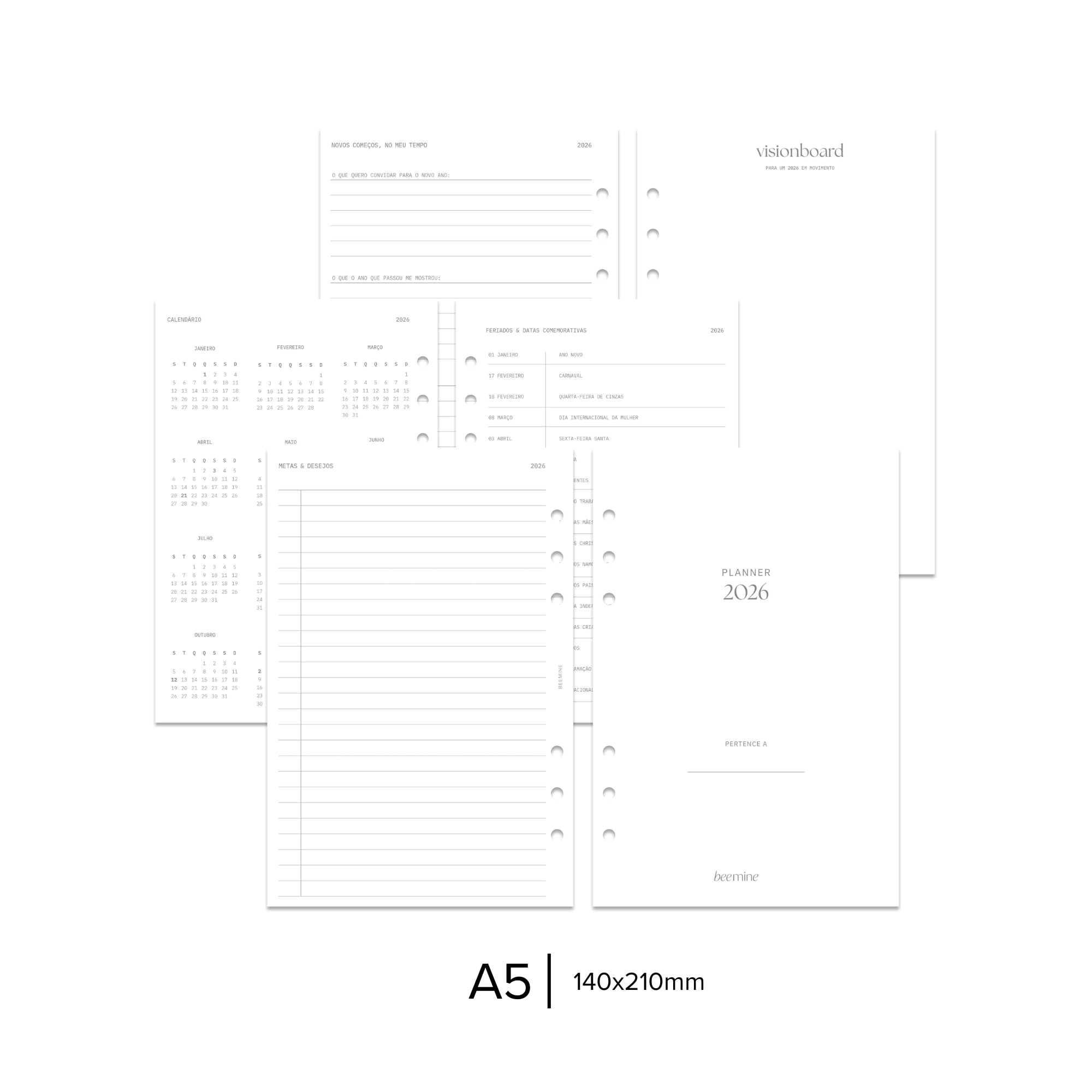 Folhas de abertura | Planner 2026