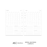 Planner Mensal Datado 2027 | Uma Página