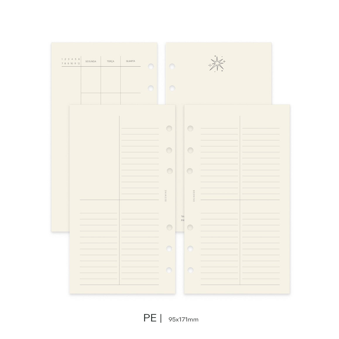 Insert Planner Permanente | Quadrante Clean