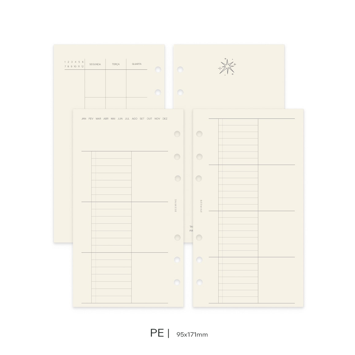 Insert Planner Permanente | Horizontal Clean