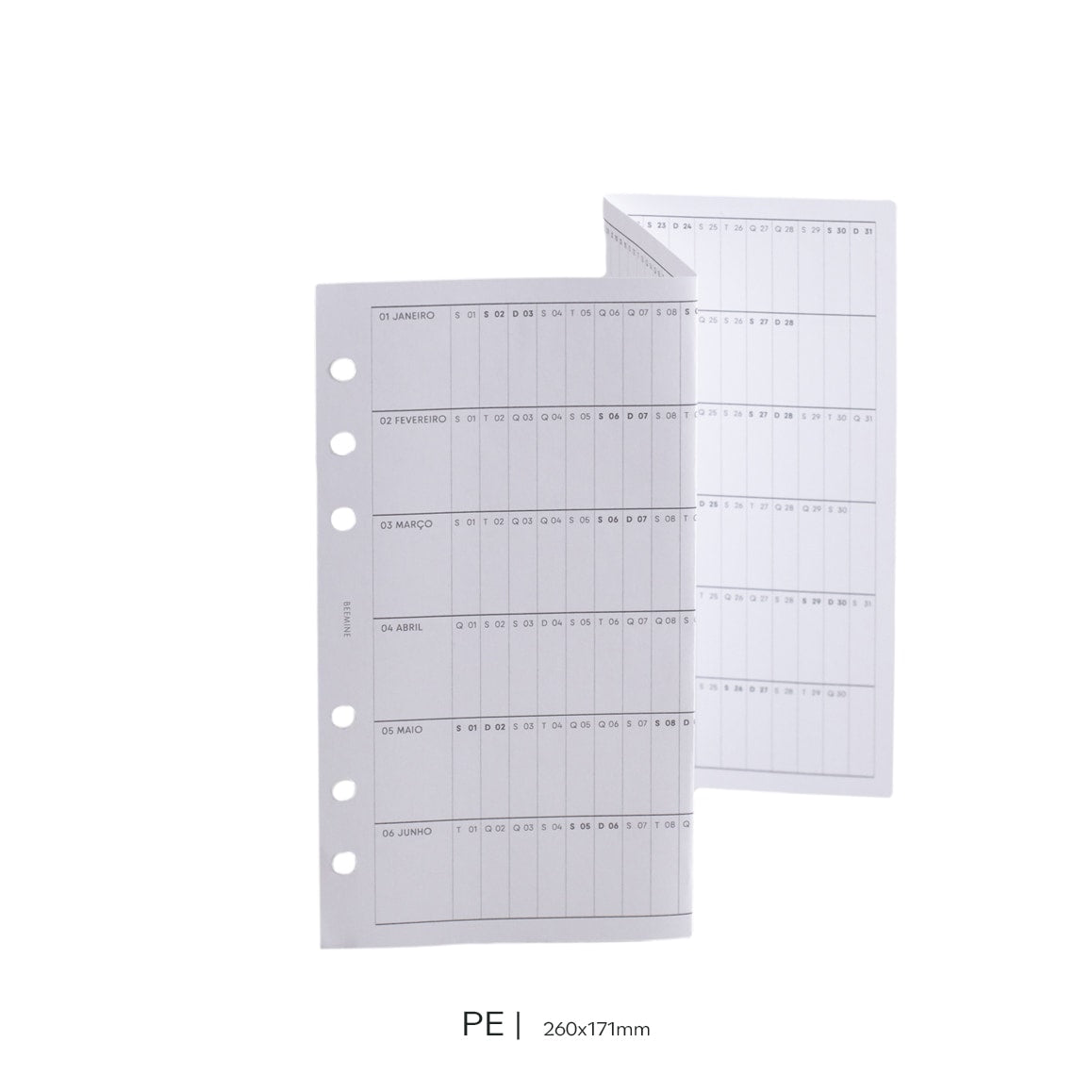 Calendário Trifold