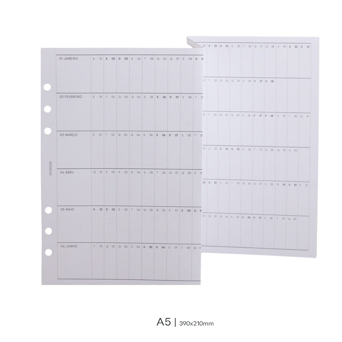 Calendário Trifold