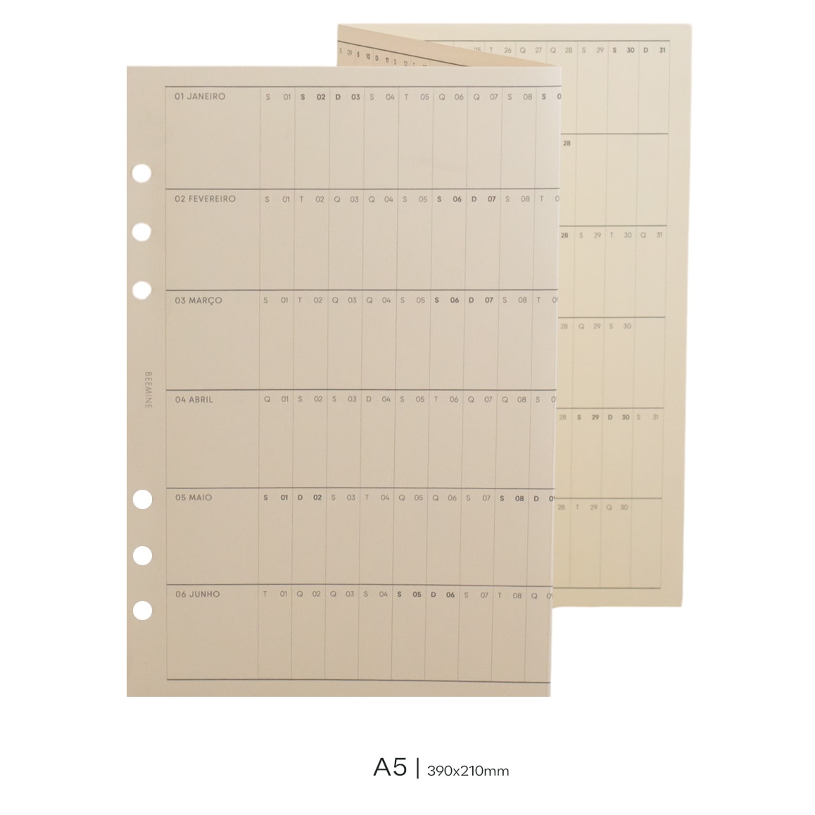Calendário Trifold