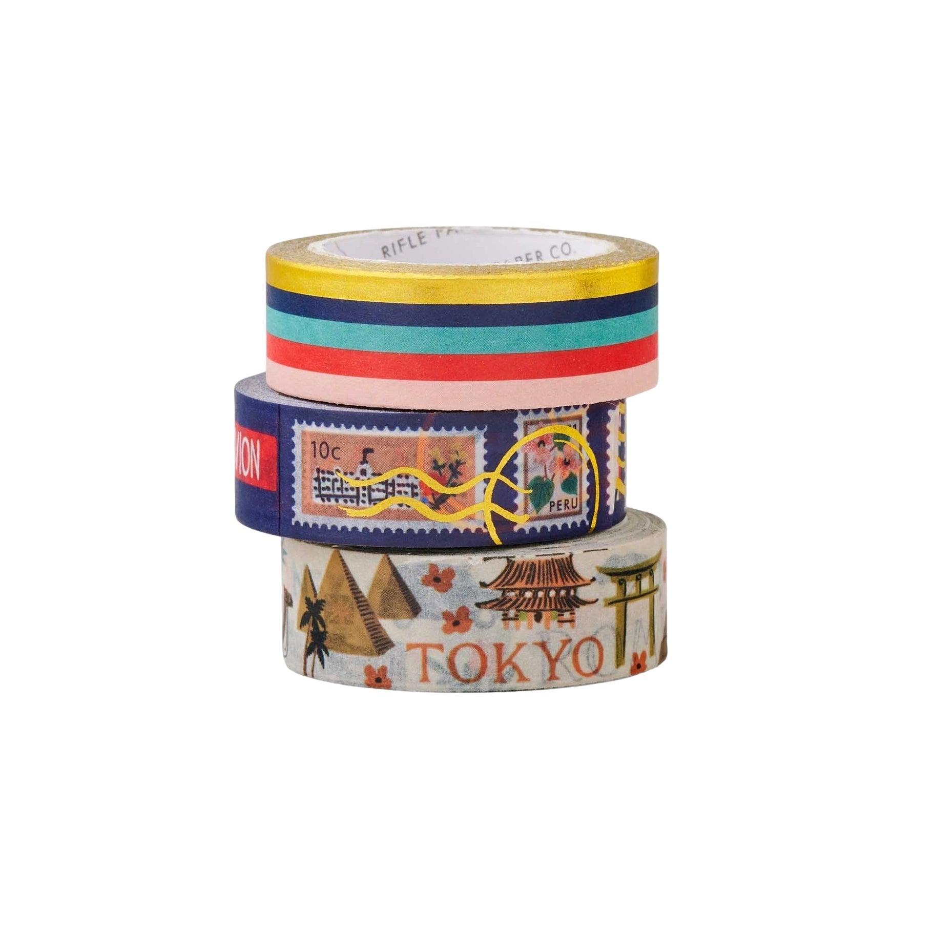 Trio Washi tape Bon Voyage│Rifle Paper - Bee Mine